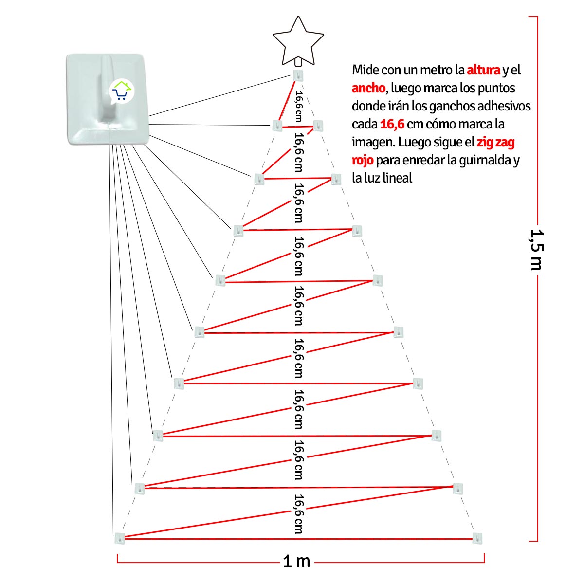 Arbol navidad pared PRO ¡Sostenible y  minimalista!