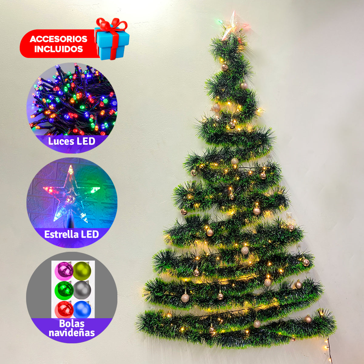 Arbol navidad pared PRO ¡Sostenible y  minimalista!