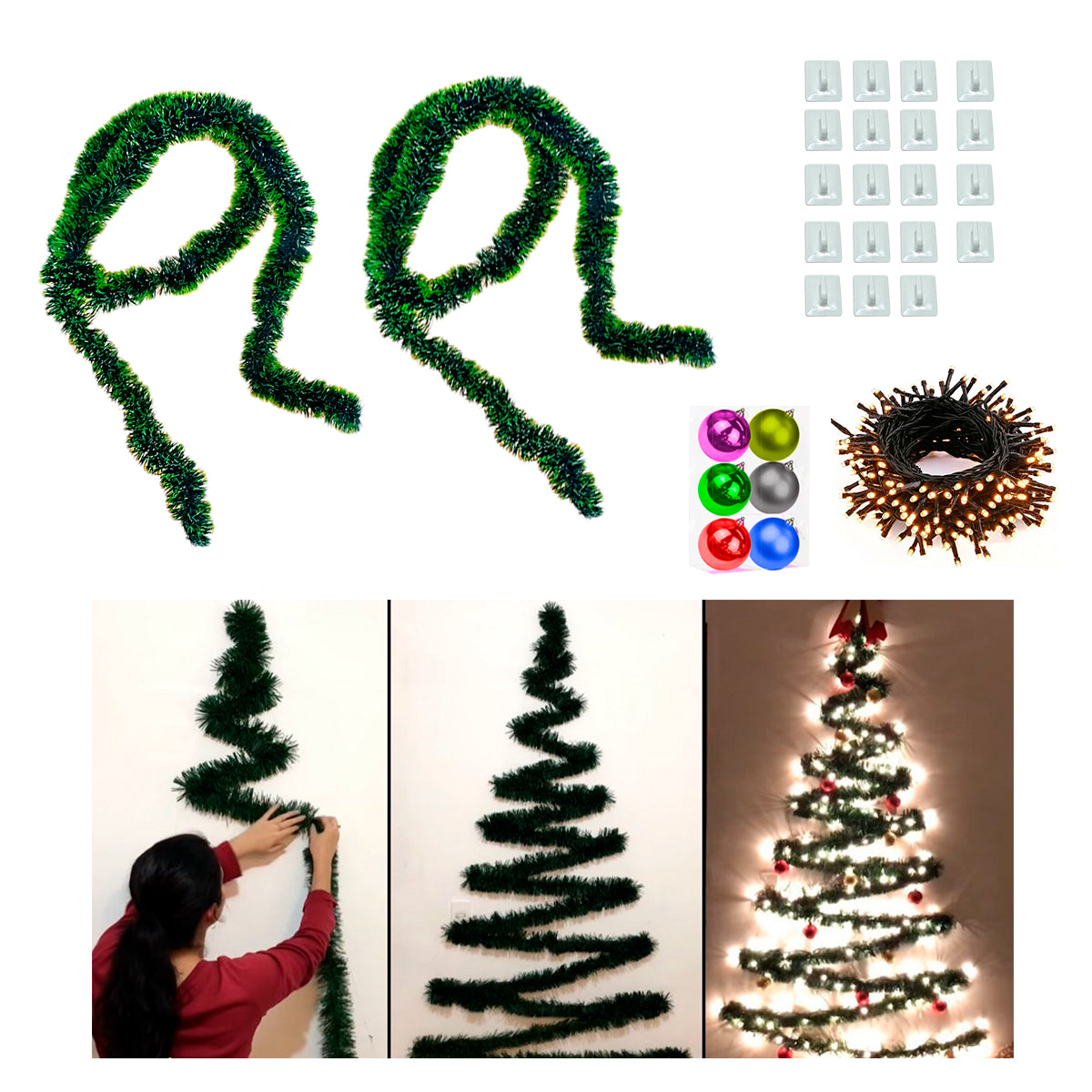 Arbol navidad pared PRO ¡Sostenible y  minimalista!